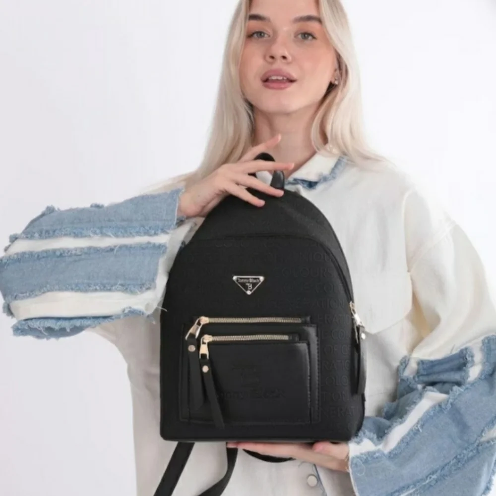 Vegan Leather Backpack, Black Leather Backpack
